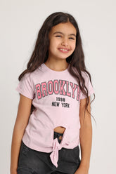 BROOKLYN Tie Front T-shirt